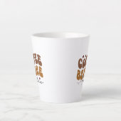 Koffie voor Talkie Funny Retro-tekststijl Latte Mok (Voorkant)