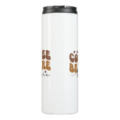 Koffie voor Talkie Funny Retro-tekststijl Thermosbeker (Achterkant)