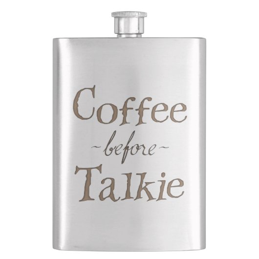 Koffie voor Talkie Heupfles (Voorkant)