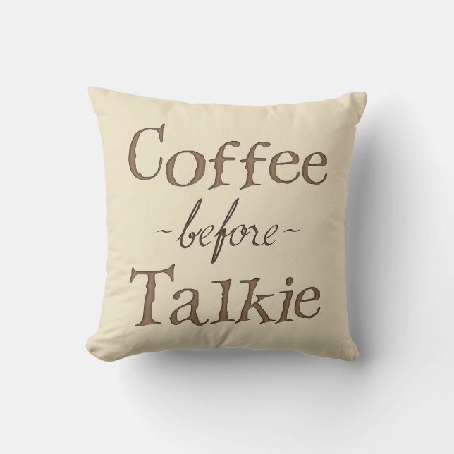 Koffie voor Talkie Kussen (Voorkant)