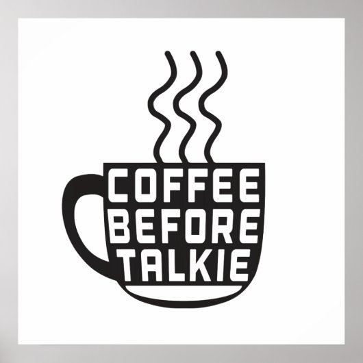 Koffie voor Talkie Poster (Voorkant)