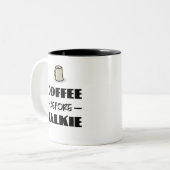 Koffie voor Talkie Tweekleurige Koffiemok (Voorkant links)