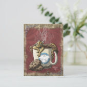 Koffie voor theebeker briefkaart (Staand voorkant)