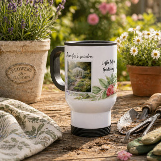 Koffie voor tuinieren foto persoonlijke tuin reisbeker