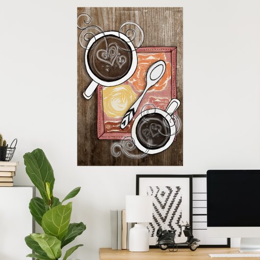 koffie voor twee poster (Thuiskantoor)