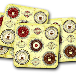 Koffie voor Vintages 50   Retro Coffee Cork Onderz Bier Onderzetter