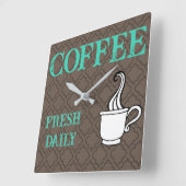 Koffie voor winkelwand achteraan vierkante klok (Hoek)