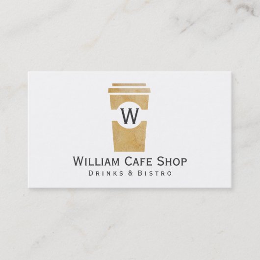 Koffie | Vooruitgang (bruine textuur II) Visitekaartje (Voorkant)