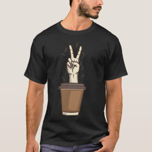Koffie Vredesteken   Minimalistisch Koffie Positiv T-shirt