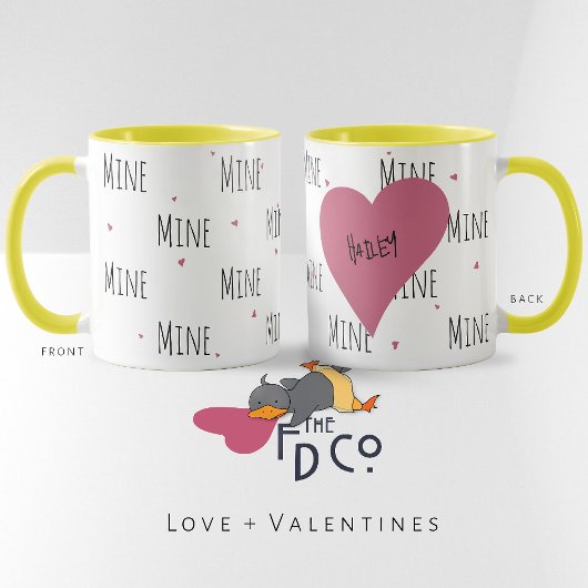 Koffie Vriend geheelonthouder "Mine" Harten Liefde Mok