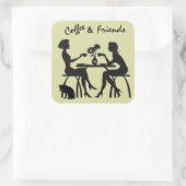 Koffie & Vrienden Cadeau en Envelop Stickers (Tas)