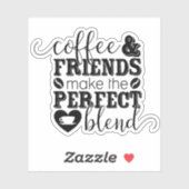 Koffie-vrienden Gezegde die Sticker afknippen Deca (Vel)
