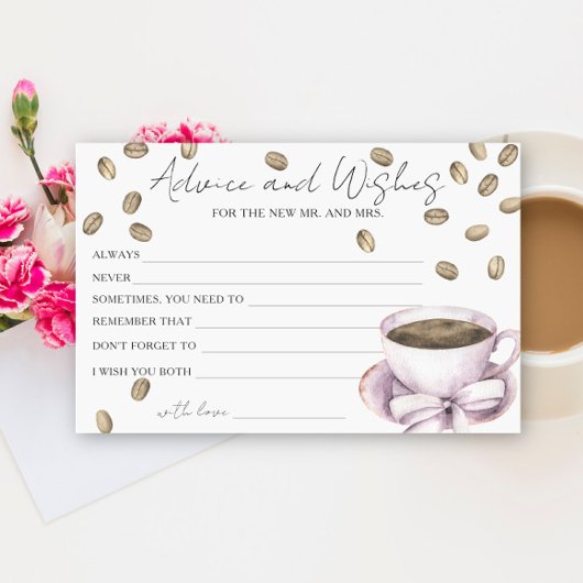 Koffie Vrijgezellenfeest advies en wensen Briefpapier