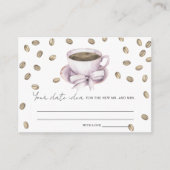 Koffie Vrijgezellenfeest Datum nacht ideeën Datum  Informatiekaartje (Voorkant)