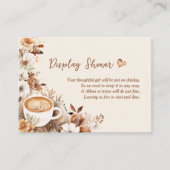 Koffie Vrijgezellenfeest Display Douche Behuizing Informatiekaartje (Voorkant)