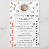 Koffie vrijgezellenfeest Hij zei dat ze spel zei (Voorkant)