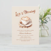 koffie-Vrijgezellenfeest Kaart (Staand voorkant)