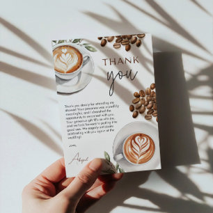 Koffie Vrijgezellenfeest - Liefde is Brouwen Dank Bedankkaart