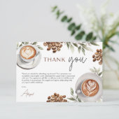 Koffie Vrijgezellenfeest - Liefde is Brouwen Dank Informatiekaartje (Staand voorkant)