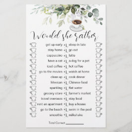 Koffie-Vrijgezellenfeest met Thleed Shower Kaart F