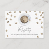 Koffie vrijgezellenfeest QR-code voor registratie Informatiekaartje (Voorkant)