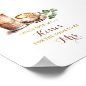 Koffie Vrijgezellenfeest Raad eens hoeveel kussen  Poster (Hoek)