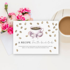 Koffie vrijgezellenfeest Recept voor de bruid te z Informatiekaartje