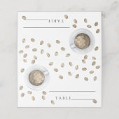 Koffie vrijgezellenfeest - trouwkaarten plaatskaartje (Buitenkant ongevouwen)