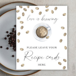 Koffie vrijgezellenfeest Uw receptenkaart hier Poster