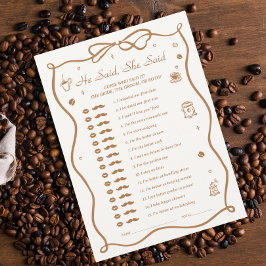 Koffie Vrijgezellenfeest zei hij dat ze game Kaart