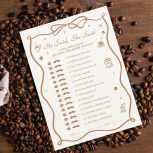 Koffie Vrijgezellenfeest zei hij dat ze game Kaart