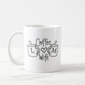Koffie Vrouw Liefde Monogram Mok (Links)