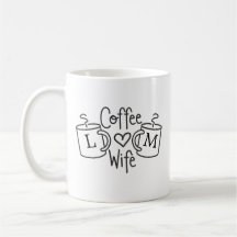 Koffie Vrouw Liefde Monogram Mok