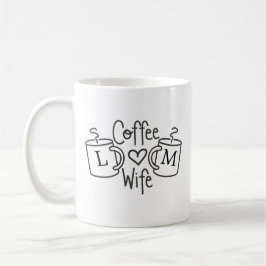Koffie Vrouw Liefde Monogram Mok