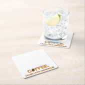 Koffie Want het leven is gevaarlijk, grappig citaa Kartonnen Onderzetters (Insitu)