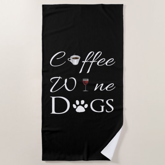 Koffie-washanddoek voor honden strandlaken (Voorkant)