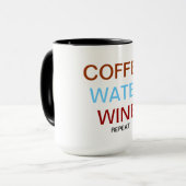 Koffie. water. wijn mok (Voorkant links)