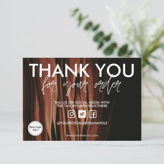 Koffie waterverf Dank u wel Media invoegen (Staand voorkant)