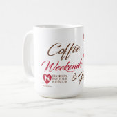 Koffie, Weekends & Poodles—Ahh! Koffiemok (Voorkant links)