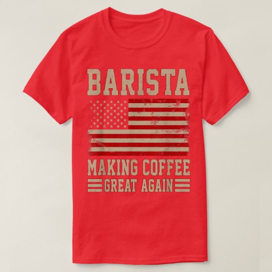 Koffie weer geweldig als Amerikaanse vlag, koffie- T-shirt (Design voorkant)