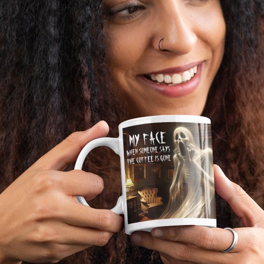 Koffie weg grote koffiekop