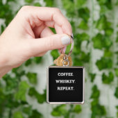 Koffie Whiskey Herhaal Sleutelhanger (Hand)
