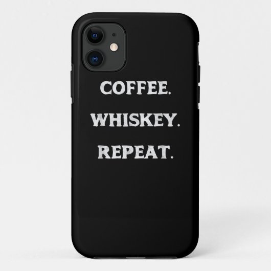 Koffie Whiskey herhalen Case-Mate iPhone Case (Achterkant)