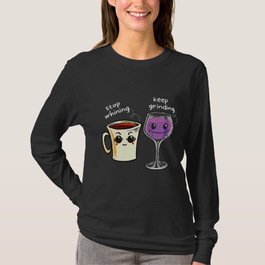 Koffie Wijn Koppels Romantisch T-shirt (Voorkant)
