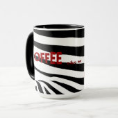 Koffie Wild (zwart) grote mok (Voorkant links)