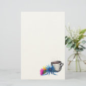 Koffie & Wilde Bloemen Briefpapier (Staand voorkant)