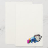 Koffie & Wilde Bloemen Briefpapier (Voorkant / Achterkant)
