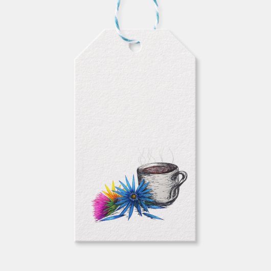 Koffie & Wilde Bloemen Cadeaulabel (Voorkant)