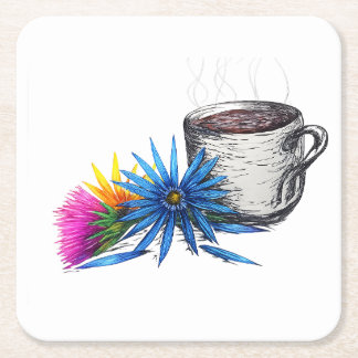 Koffie & Wilde Bloemen Kartonnen Onderzetters