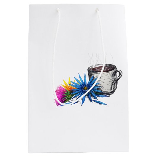 Koffie & Wilde Bloemen Medium Cadeauzakje (Voorkant)
